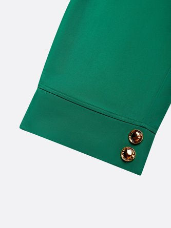 Urban Plain Buttoned Fashion Pants
