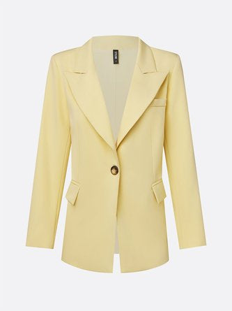 Urban Plain Lapel Collar Blazer