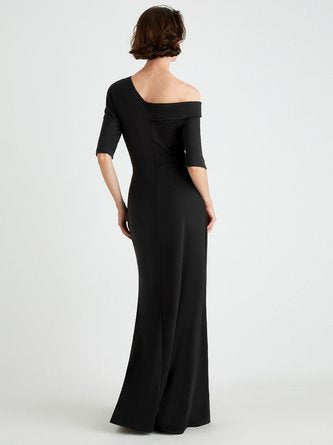Regular Fit Elegant Evening Black Maxi Dress Wedding