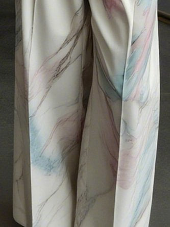 Elegant Abstract Printing Wide Leg Pants