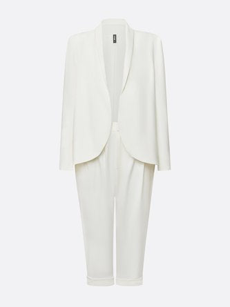 Urban Plain Shawl Collar Blazer