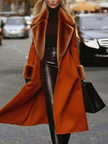 Elegant Long Sleeve Plain Coat